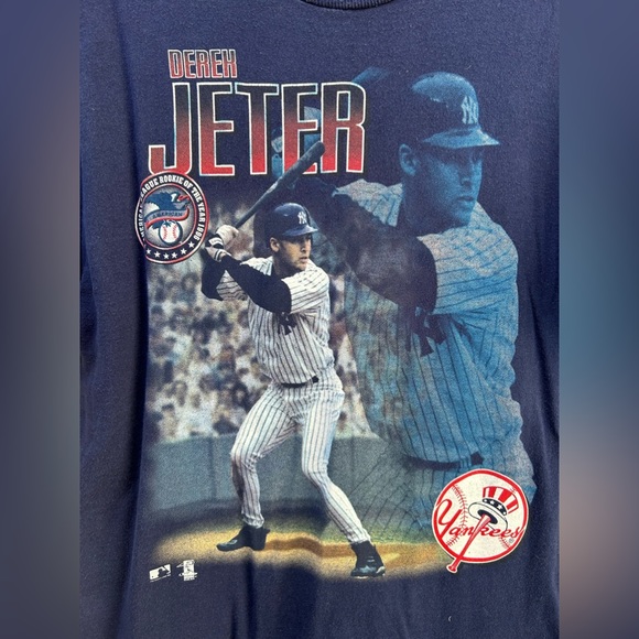 Derek Jeter New York Yankees Rookie Of the Year 1996 Vintage MLB t-Shirt - Picture 3 of 5